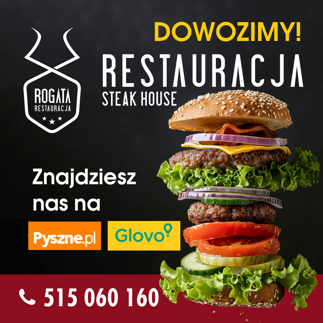 Dowóz jedzenia z Restauracji Rogata – świeże dania na telefon